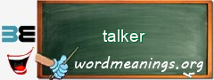 WordMeaning blackboard for talker